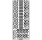 Наклейка скрапбукинг URSUS 10*23см Орнамент с червами и бубнами, Серебро UR-5911 00 39
