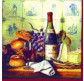Салфетка для декупажа ! Поштучно 1/5 ! 25*25см 23610 Вино, виноград, сир, випечка