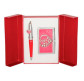 Ручки в наборе Langres Crystal Heart 1шт+визитница красный LS.122008-05