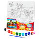 Картина раскраска с контурами на холсте 31*31см DankoToys РХ-03-02 Девочка и Медведь