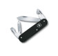 Victorinox Cadet 84 мм 9 предметов рифл. черный + кожанный чехол Vx02600.L1223