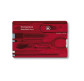 Victorinox Swisscard 82 мм 10 предметов красный прозр. + ножн. + ручка Vx07100.T