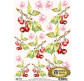 Декупажная карта-бумага 21*29,7см Vintage Design 40г/м Вишня S123