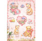Декупажная карта-бумага 21*29,7см Vintage Design 40г/м Влюбленный медвеженок S176