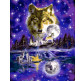Картина раскраска по  номерам на холсте 40*50см Babylon VP623 Волчья луна
