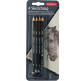 Карандаши чернографитные акварельные набор 4цв. Derwent Sketching 39003