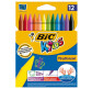 Мел восковой 12цв. BIC Plastidecor