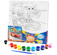 Картина раскраска с контурами на холсте 31*31см DankoToys РХ-03-05 Машинки