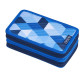 Пенал 3 отделения с наполнением Herlitz 50021093 Cubes Blue 31 предмет