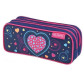 Пенал мягкий на 2 отделения Herlitz 50021284H Hearts Blue