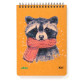 Блокнот на спирали А5 70л. Kirisketch картон 2мм, Енот 770525
