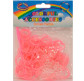 Резинки для плетения Rainbow Loom Bands 200шт. однотонные Малиновые 8351 +крючок