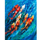 Картина раскраска по  номерам на холсте 40*50см Babylon VP1191 Девять карпов кои