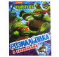 Раскраска 21*27,5см Перо 4л. Ninja Turtles с наклейками 850218