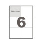 Этикетки самоклеящиеся А4 белые (1 лист) Новая Почта раздел на 6 наклеек 100*105мм