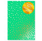 Ацетатный лист А4 21*30cм Фабрика Декору с фольгированием Golden Maxi Drops Green FDFMA-1-020
