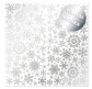 Калька (веллум) Фабрика Декору 30,5*30,5см 90г с фольгированием Silver Snowflakes FDFMA-2-021
