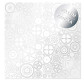 Калька (веллум) Фабрика Декору 30,5*30,5см 90г с фольгированием Silver Gears FDFMA-2-025