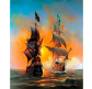 Картина раскраска по  номерам на холсте - 40*50см NEW WORLD TC3283 Парусники