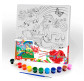 Картина раскраска с контурами на холсте 31*31см DankoToys РХ-05-02