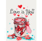 Картина раскраска по  номерам на холсте  - 30*40см Идейка КН5526 Love is you