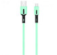 Кабель MicroUSB Usams US-SJ432 U51 series LED Silicon 1m Mint Green SJ432USB03