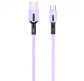 Кабель Type-C Usams US-SJ433 U51 series LED Silicon 1m Purple SJ433USB04