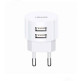 СЗУ Сетевое зарядное устройство Usams US-CC080 T20 Dual USB Round EU White CC80TC01
