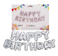 Шарик воздушный набор Happy Birthday 13шт фигурные Silver 1215-S