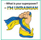 Магнит Патриотический Украина 5*5см I'M Ukrainian