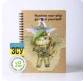 Блокнот на спирали А5 60л. Kirisketch эко крафт-картон 2мм Кот, русский военный корабль 11130