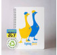 Блокнот на спирали А5 60л. Kirisketch эко макулатура Боевые гуси 13201