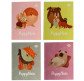 Блокнот А6 40л. 4profiplan Puppy Note mini в ассортименте, мягкий переплет 903***