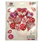 Шарик воздушный Лидер-ZYBalloon набор 9шт разного размера, Love 2127-В