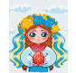 Картина раскраска по  номерам на холсте - 40*50см BrushMe BS53155 Маленькая украиночка