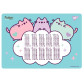 Подложка на стол Yes пластиковая 42,5*29см с таблицей умножения Pusheen 492046