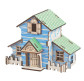 Деревянная сборная 3D модель WoodCraft Дачный домик (13,7*9,1*10,5см) XE-G048H