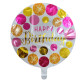 Шарик воздушный фольга Happy birthday 45*45см HEWN-F3168