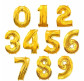 Шарик воздушный Лидер-ZYBalloon Цифра 40см 1шт, ассорти 0-9 золото 1214-6-H
