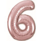 Шарик воздушный ООПТ Цифра-6 75см 1шт, золото розовое 9537rg-6