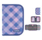 Пенал 1 отделение с 2 отворотами Kite мод 622 Purple Chequer K24-622-3