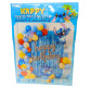 Набор праздничный Лидер Happy Birthday Фотозона с воздушными шарами, Стич со шторкой дождиком №1108