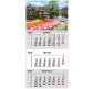 Календарь настенный квартальный  2026 Axent на 1 спирали 29,7*63см 8801-26-4-A Gardens 1
