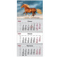 Календарь настенный квартальный  2026 Axent на 3 спирали 29,7*63см 8803-26-9-A Horses 3