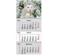 Календарь настенный квартальный  2026 Axent на 3 спирали 29,7*63см 8803-26-15-A Cats 3