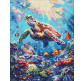 Алмазная живопись мозаика по номерам на холсте - 40*50см Идейка АМО8099 Морское спокойствие