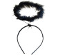 Обруч Нимб пушистый 17см черный 7003-1