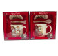 Набор Новогодний керамический Чашка 350мл, ложечка и блюдечко HK-2361-B