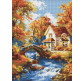 Алмазная мозаика по номерам на холсте - 30*40см Идейка АМО8080 Уют в природе