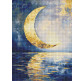 Алмазная мозаика по номерам на холсте - 30*40см Идейка АМО8211 Отпечаток луны